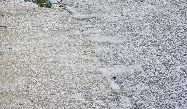 Hatay'da dolu yağışı