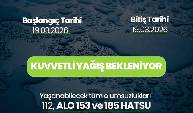 Hatay İçin Kritik Uyarı: Perşembe Günü Kuvvetli Sağanak Bekleniyor!