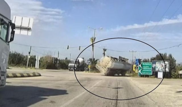 Yakıt yüklü tanker portakal bahçesine uçtu