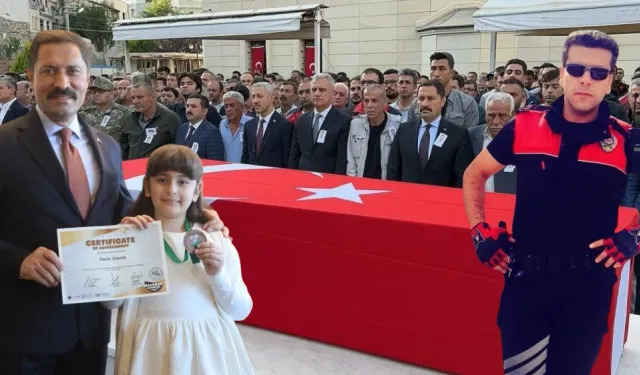 Dünya üçüncüsü olan şehit kızı, valiyi duygulandırdı