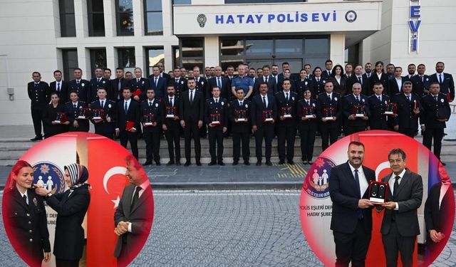 Hatay'da emniyet personeline rütbe takdim töreni düzenlendi
