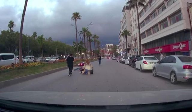 Motosiklet, scooterli çocuğa çarptı