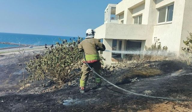 Arsuz’da otluk alan yangını kontrol altına alındı