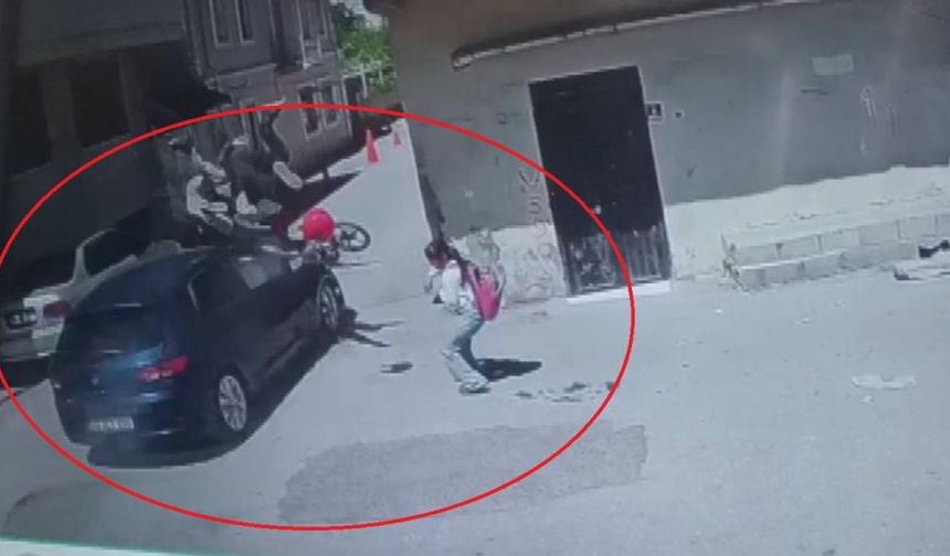Ölümden kıl payı kurtulan küçük kızın o anları kamerada