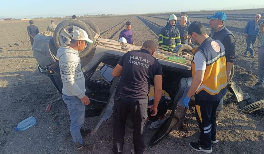 Otomobil takla attı: 3 yaralı