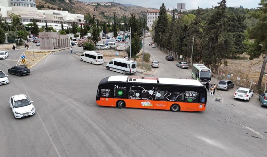 Hatay Büyükşehir Belediyesi, 12 metre uzunluğundaki elektrikli otobüsleri test etti