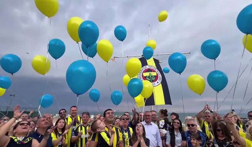 Balonlar kanseri yenen Fenerbahçeli Tamer Talha için gökyüzüne bırakıldı