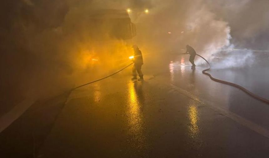 Belen’de tır yangını