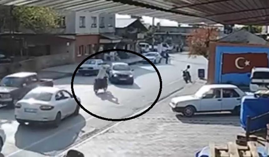 Otomobille çarpışan motosikletin sürücüsü yaralandı