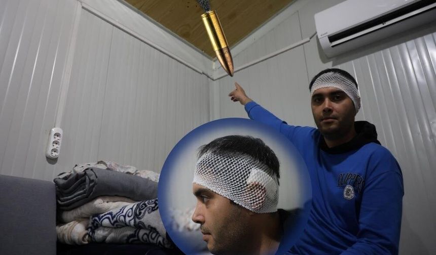 Yorgun merminin kafasına isabet etmesiyle kabusu yaşadı