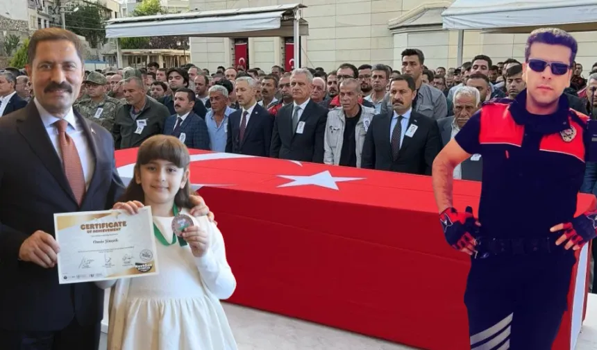 Dünya üçüncüsü olan şehit kızı, valiyi duygulandırdı