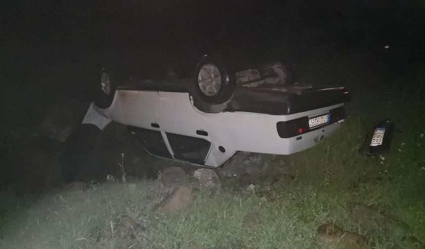 Hatay'da takla atan Fiat Tofaş ters döndü: 1 yaralı