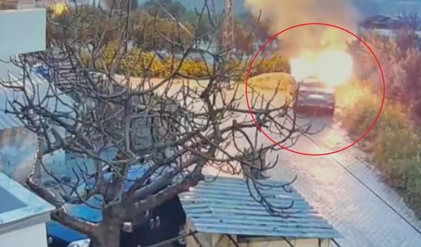 Park halindeki otomobili benzin döküp yakan, araç sahibinin yeğeni çıktı