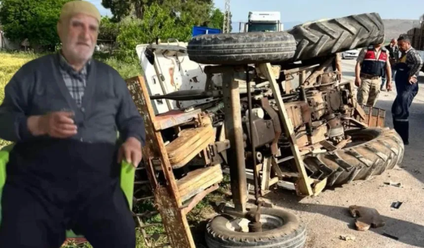 Devrilen traktörün 80 yaşındaki sürücüsü öldü