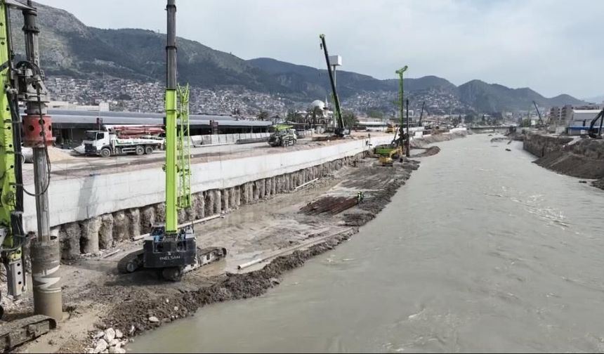 Asi Nehri ıslah ve taşkın önleme projesinde çalışmalar sürüyor