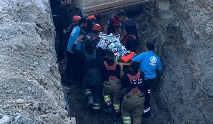 Göçük altında kalan işçi kurtarıldı