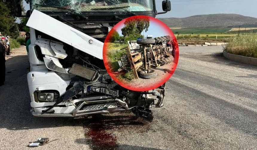 Kırıkhan’da devrilen traktör sürücüsü yaralandı