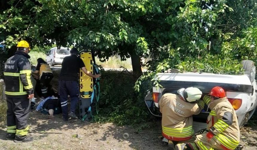 Otomobil takla attı: 3 yaralı