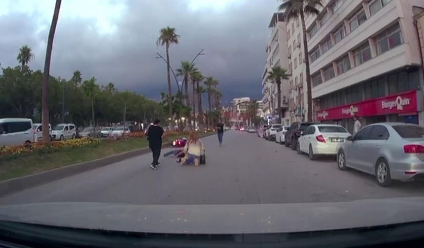 Motosiklet, scooterli çocuğa çarptı