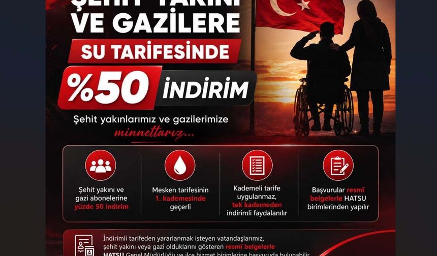 HATSU’dan Şehit ve Gazi Abonelerine %50 İndirim