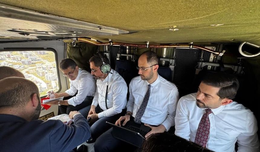 Hatay’da ihya ve inşa çalışmaları havadan incelendi