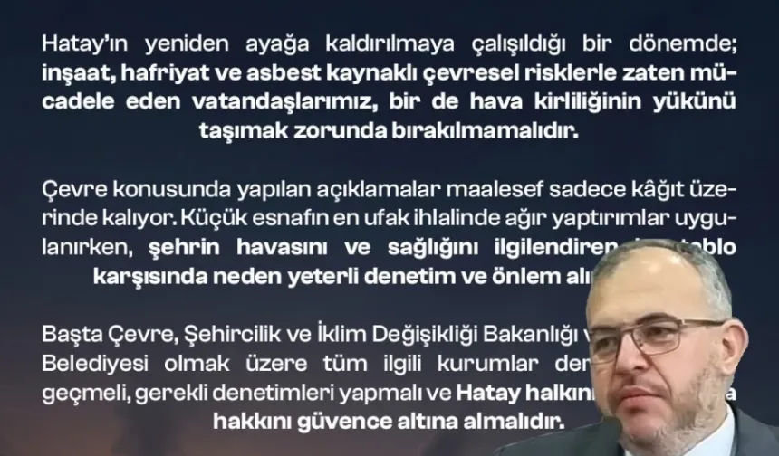 Milletvekili Çalışkan: Bu Tabloya Neden Göz Yumuluyor?