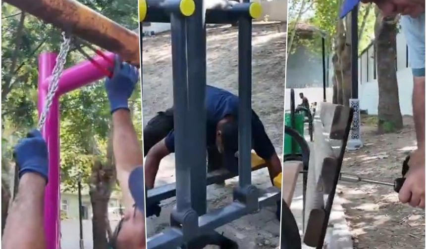 Antakya’daki parklarda bakım ve yenileme çalışmaları sürüyor