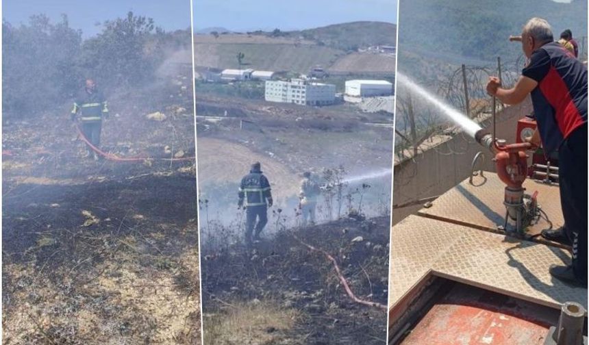 Yayladağı’nda arazi yangını geniş alana yayılmadan söndürüldü
