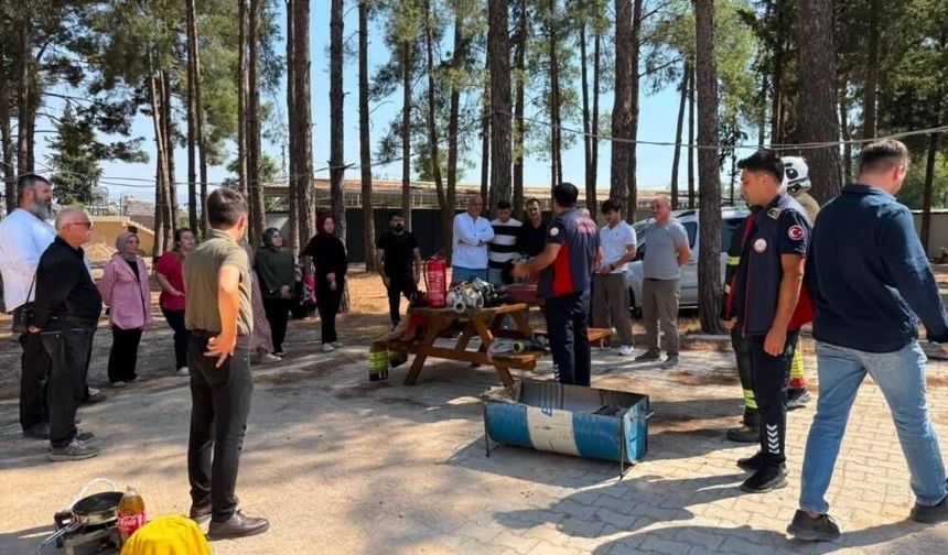 Hassa'da sağlık personeline yangın eğitimi verildi