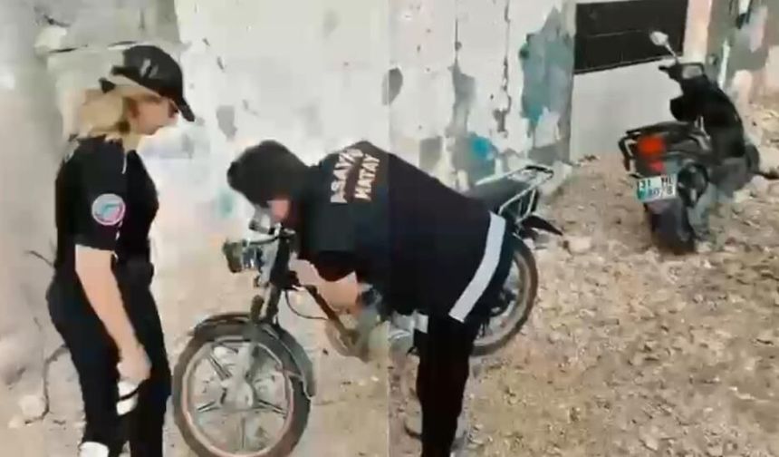 Hatay’da motosiklet tamircilerine yönelik denetim yapıldı