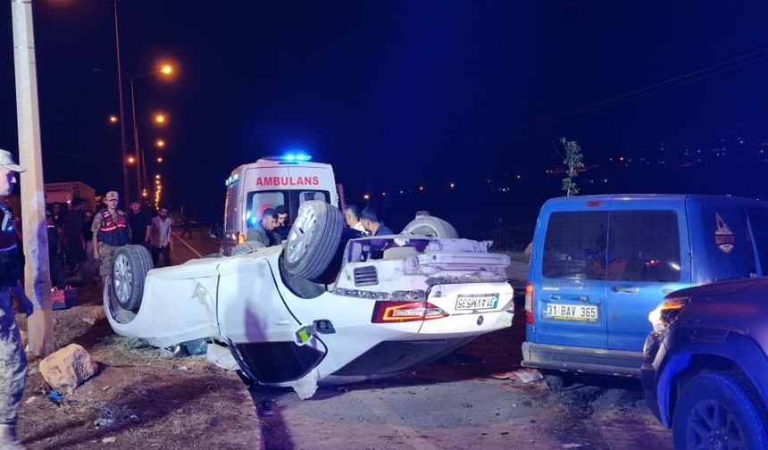 Otomobil takla attı: 6 yaralı